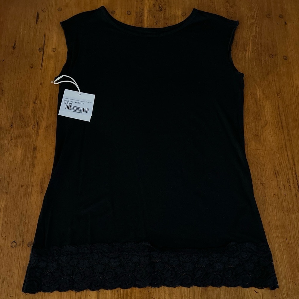 The Main Street Exchange Sleeveless Modesty Top with Lace Trim Size XL